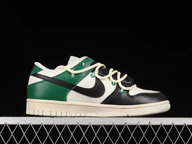All categories Nk SB Dunk series Nk SB Dunk Low low-top sneakers Nk Dunk Low white green customized version of deconstructed strap casual sneakers DJ6188-100